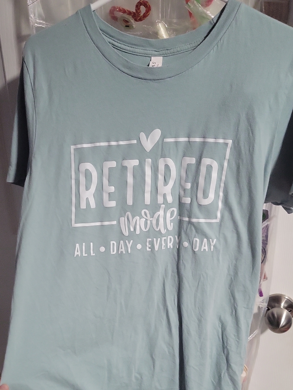 Bella Canvas Light Blue "Retired Mode" Short-Sleeve Tee